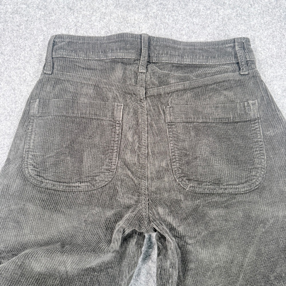 American Eagle Super High Rise Baggy Wide Leg Corduroy Cargo Pants Black 0 Reg - Picture 10 of 11